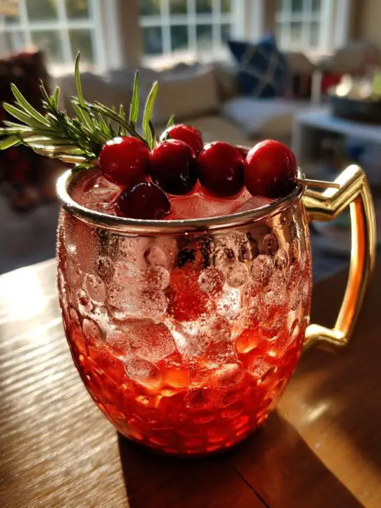 Cranberry Spice Mule Non-Alcoholic Cocktail