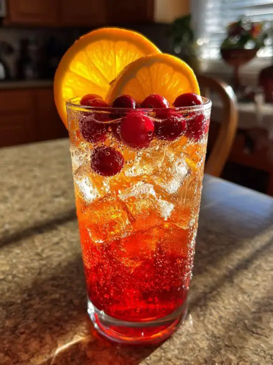 Cranberry Spice Sparkler Mocktail