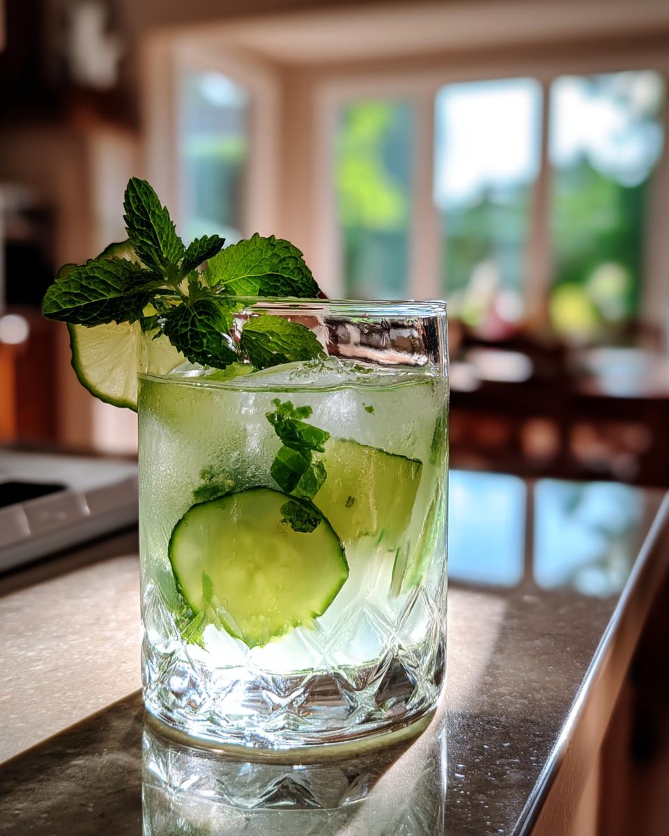 Cucumber Mint Cooler Mocktail - detail 4