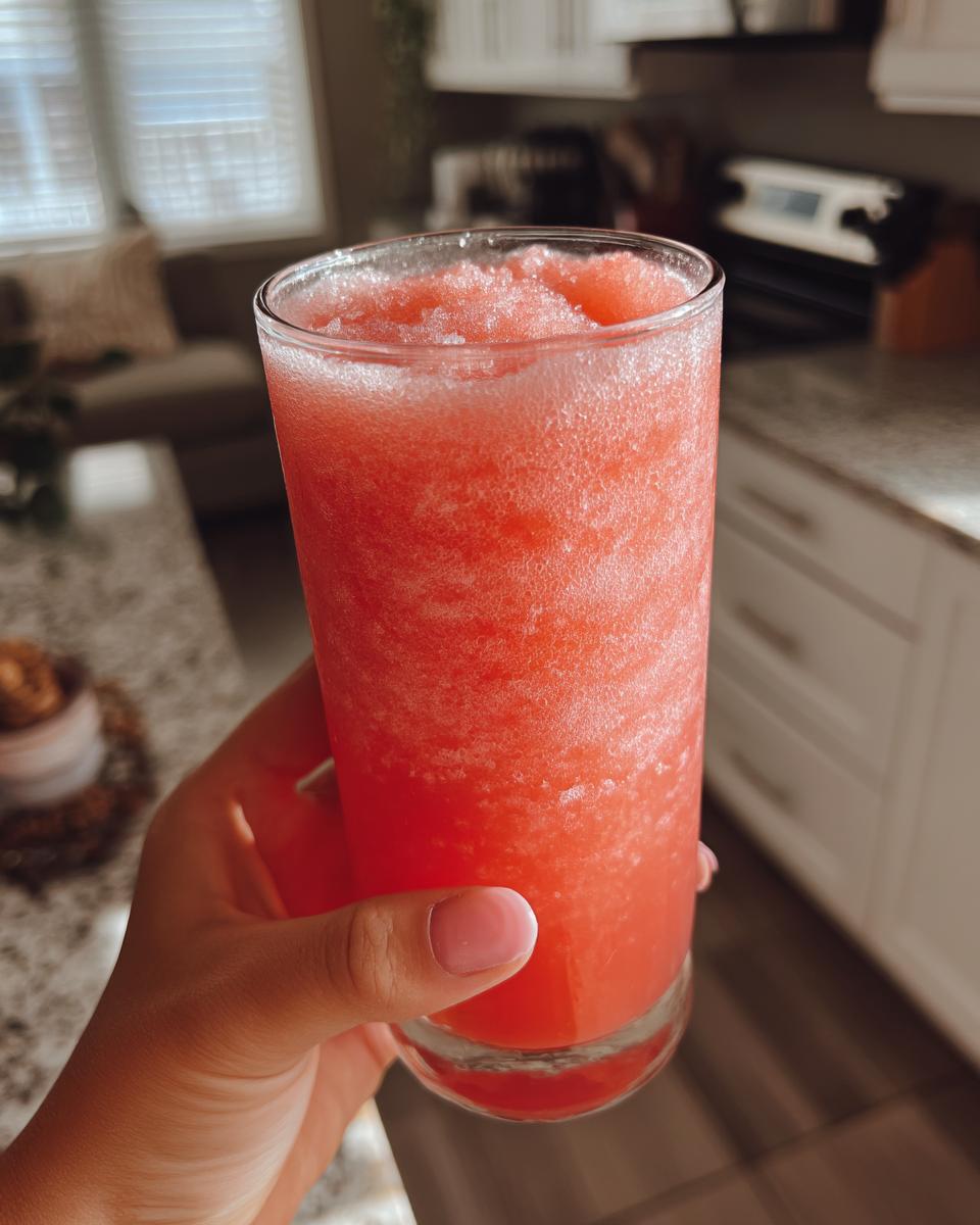 Frozen Watermelon Slush with Lime and Vodka - detail 1
