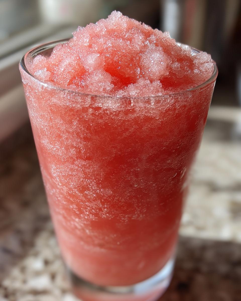 Frozen Watermelon Slush with Lime and Vodka - detail 2