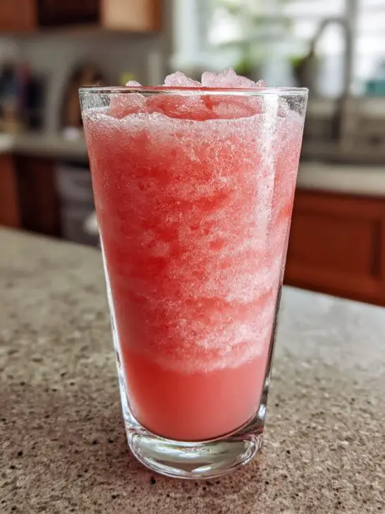 Frozen Watermelon Slush with Lime and Vodka