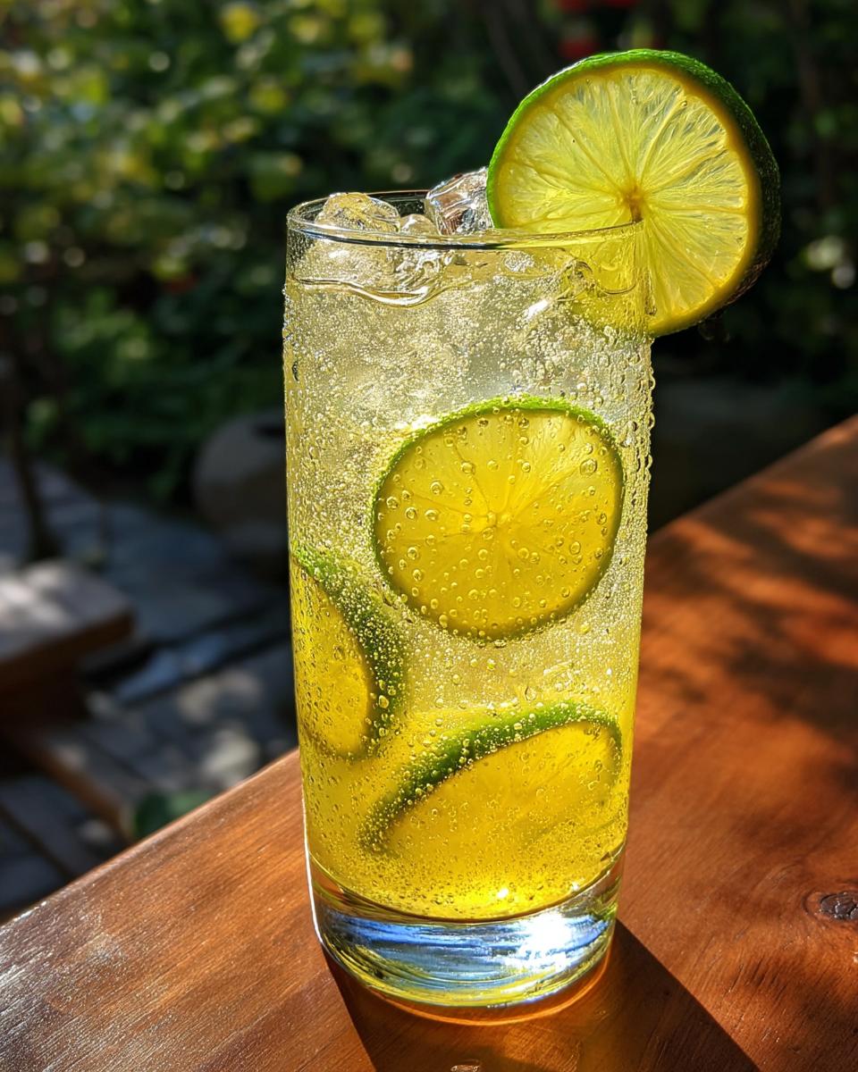 Ginger Lemongrass Vodka Fizz Cocktail - detail 1