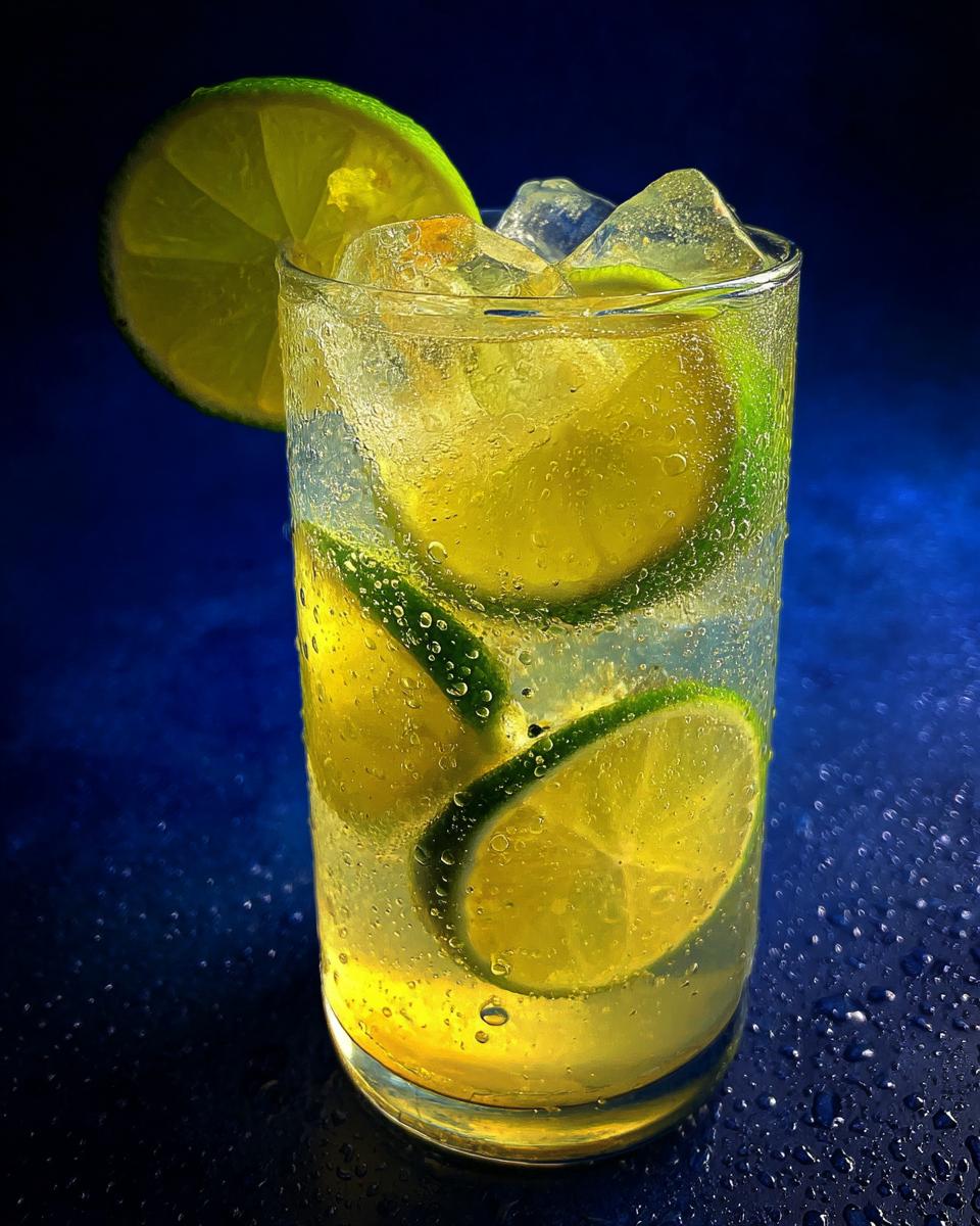 Ginger Lemongrass Vodka Fizz Cocktail - detail 2