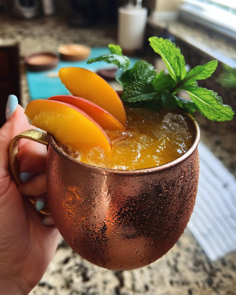 Ginger Peach Mule Mocktail - detail 1