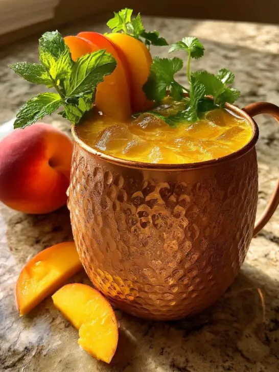 Ginger Peach Mule Mocktail