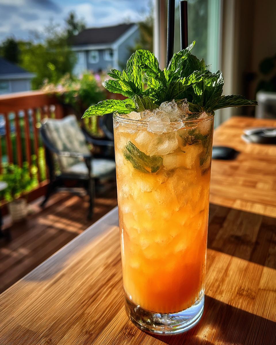 Ginger Peach Soda Non-Alcoholic Cocktail - detail 4