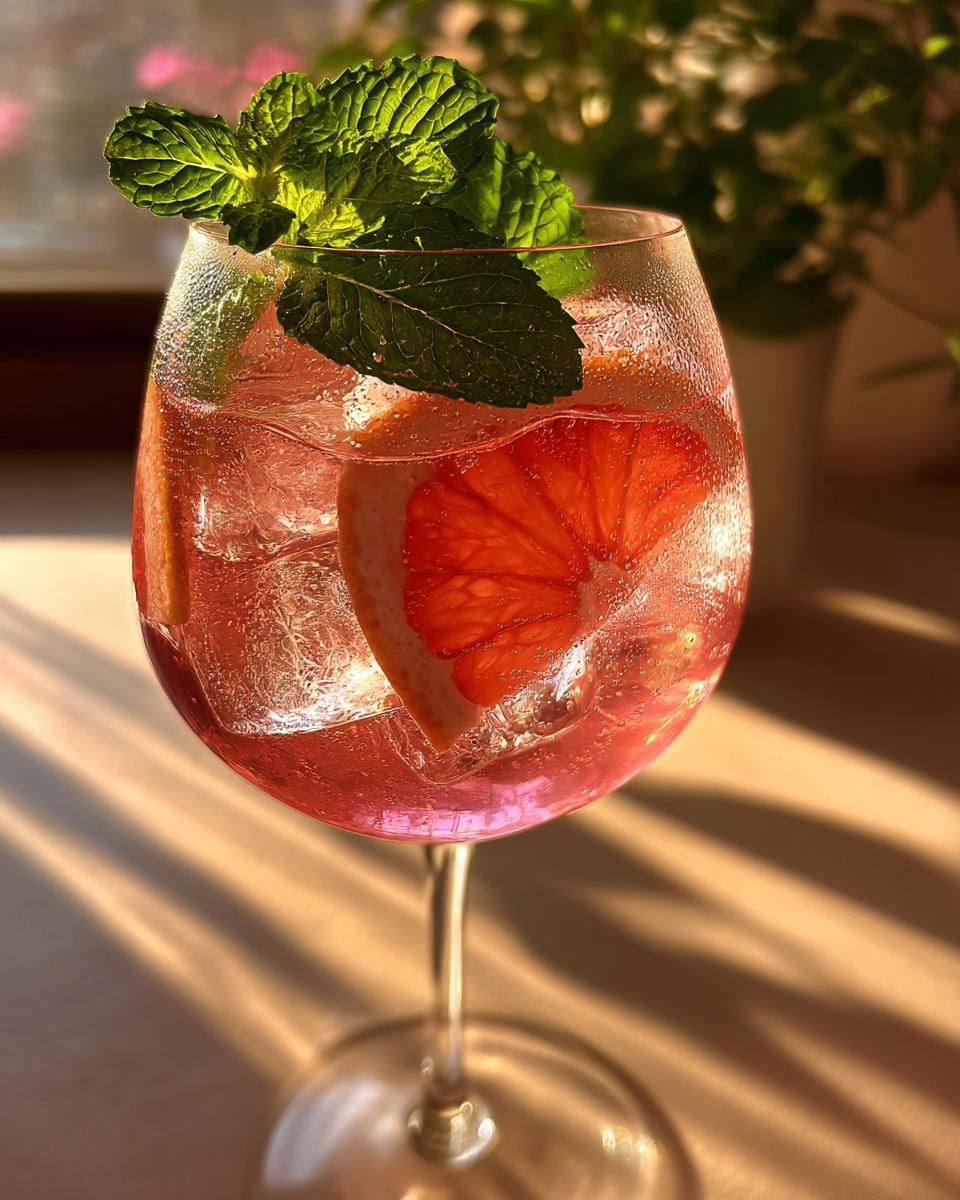 Grapefruit Elderflower Spritz Cocktail - detail 1