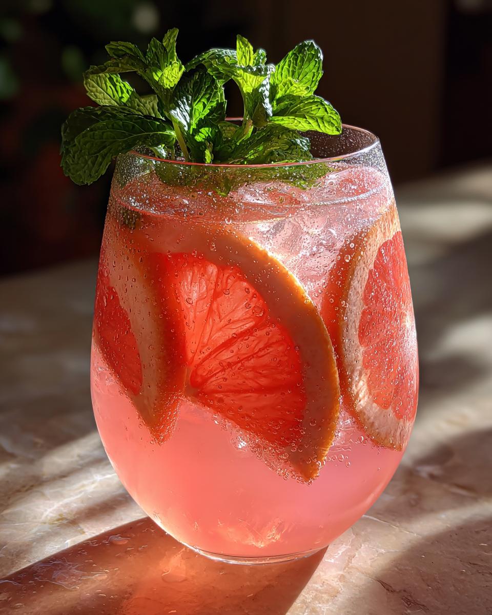 Grapefruit Elderflower Spritz Cocktail - detail 2