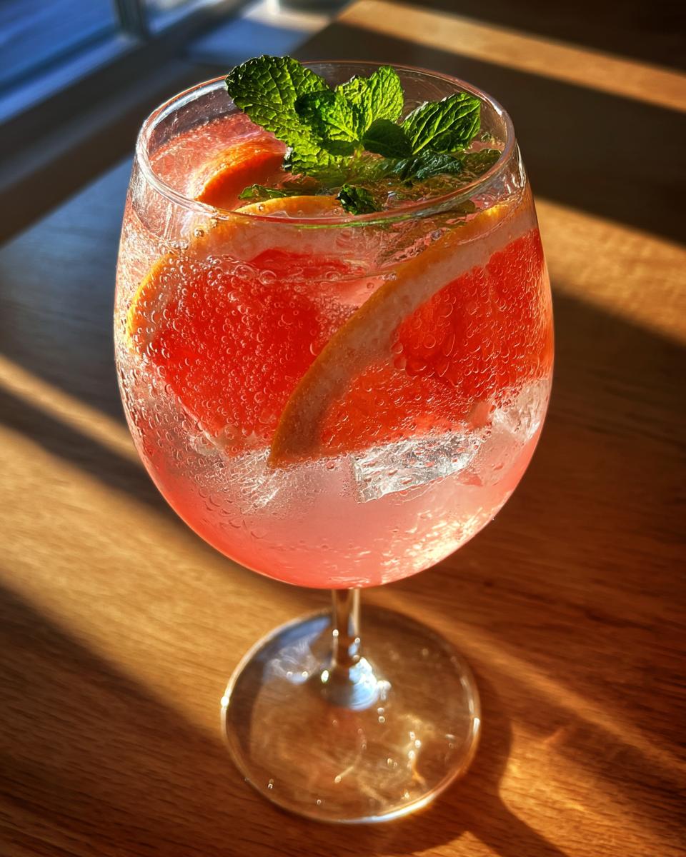 Grapefruit Elderflower Spritz Cocktail - detail 3