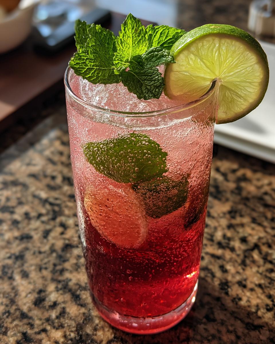 Hibiscus Spritz Mocktail - detail 1