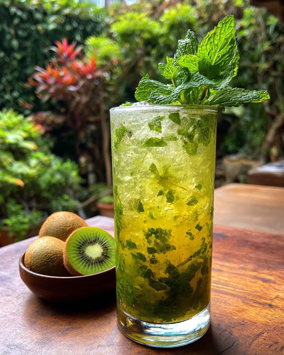 Kiwi Mint Iced Tea Mocktail - detail 1