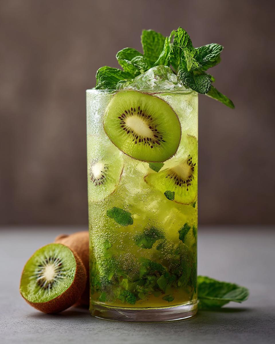 Kiwi Mint Iced Tea Mocktail - detail 2