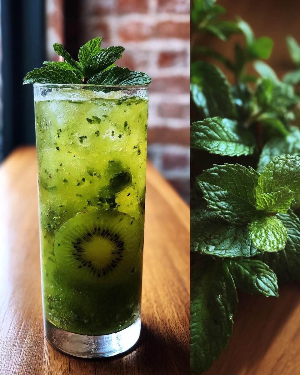 Kiwi Mint Iced Tea Mocktail - detail 4