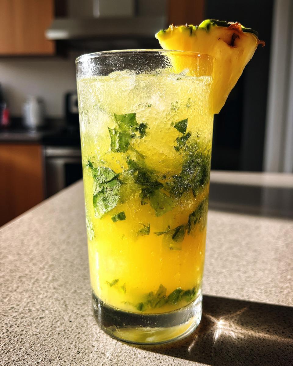 Labor Day Pineapple Basil Cooler - detail 1