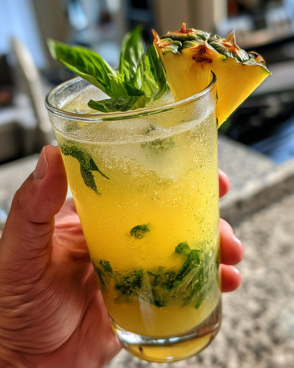 Labor Day Pineapple Basil Cooler - detail 3