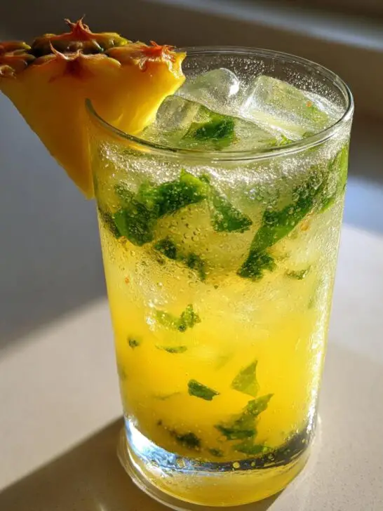 Labor Day Pineapple Basil Cooler