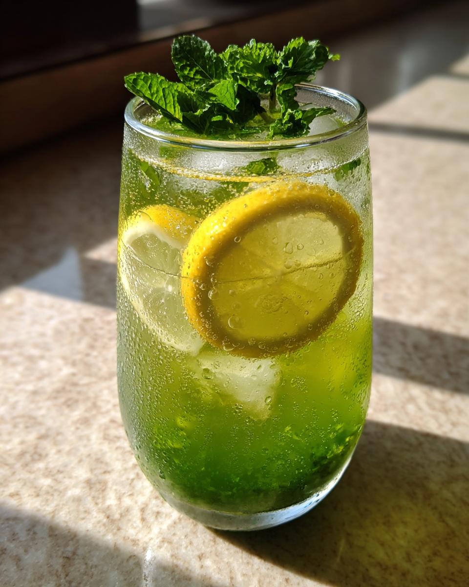 Lemon Mint Iced Green Tea Mocktail - detail 2
