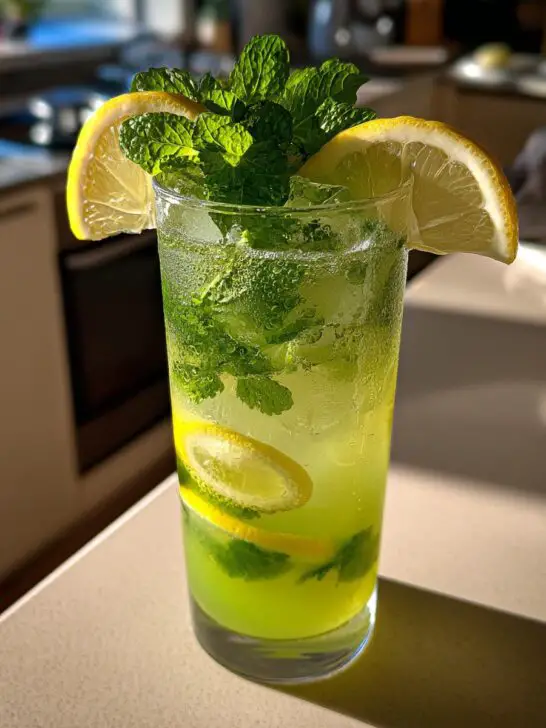 Lemon Mint Iced Green Tea Mocktail