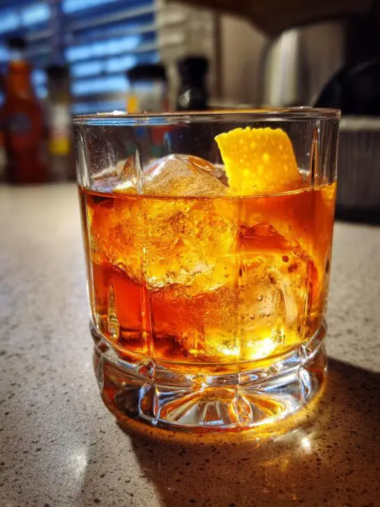 Maple Bourbon Old Fashioned with Orange Bitters