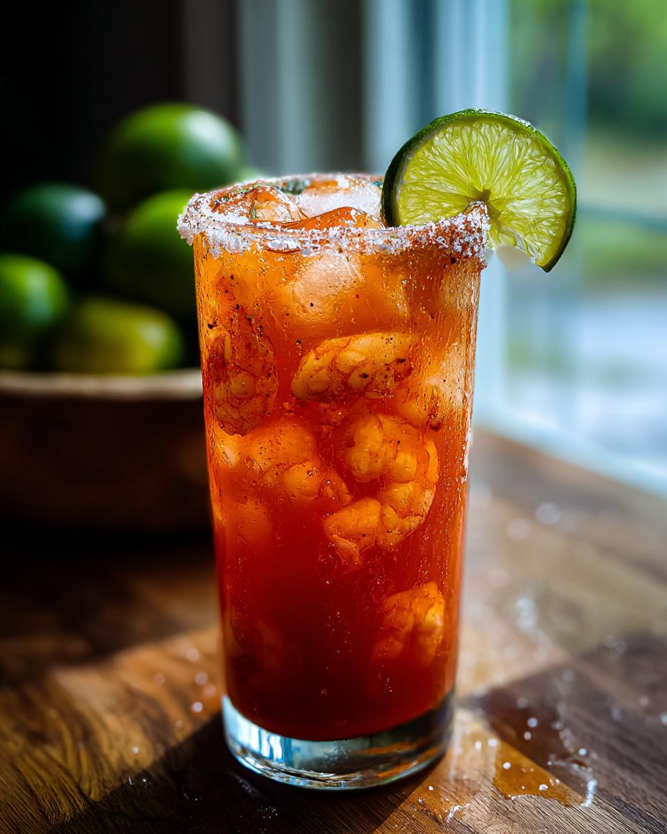 Mexican Shrimp Cocktail Michelada with Spicy Tomato Lager - detail 1