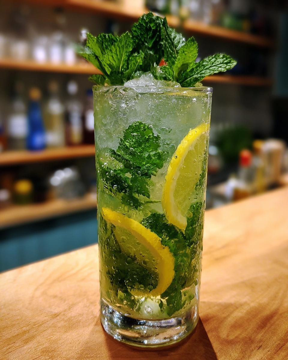 Minty Lemon Tonic Non-Alcoholic Cocktail - detail 4
