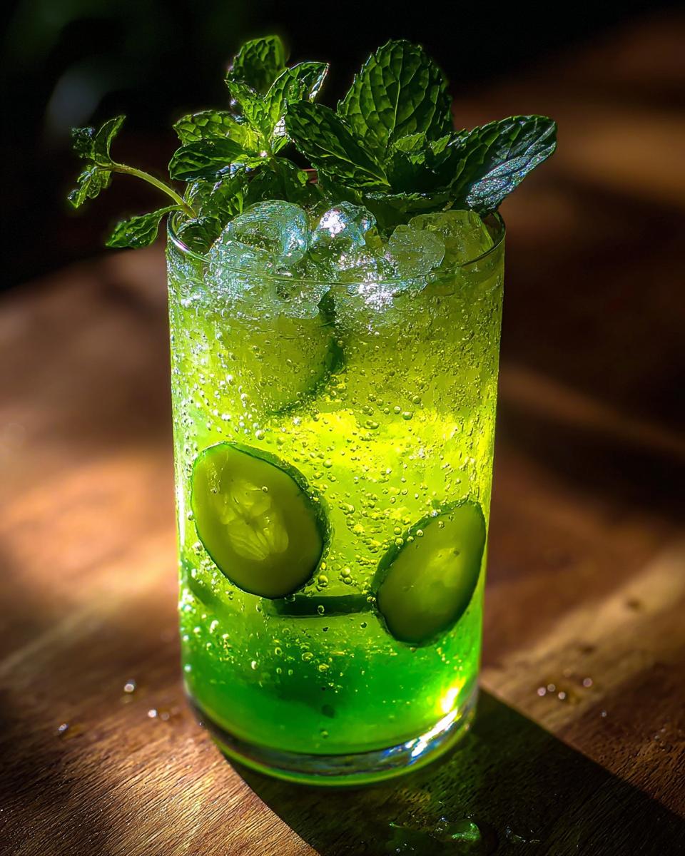 Moonlit Mint Cucumber Fizz - detail 2