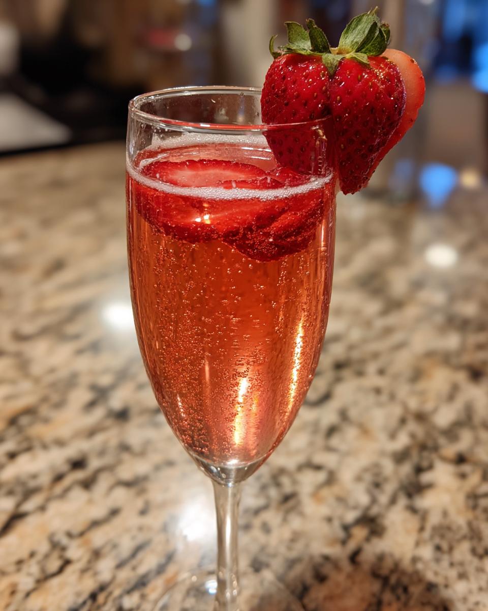 New Year’s Eve Strawberry Champagne Fizz - detail 1