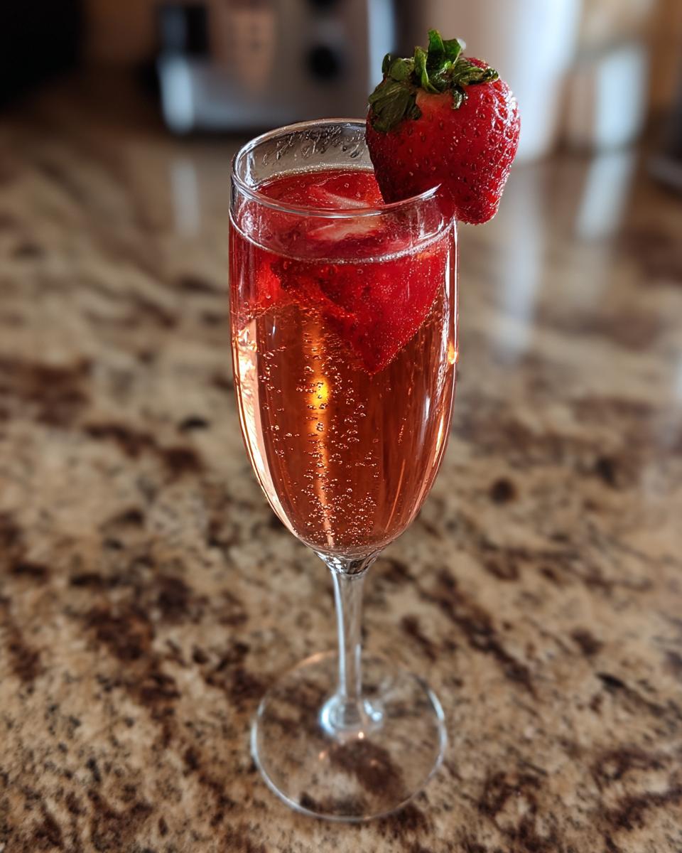 New Year’s Eve Strawberry Champagne Fizz - detail 2
