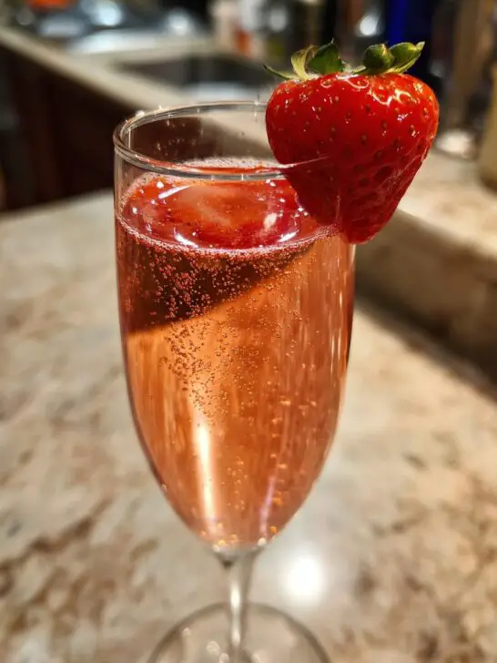 New Year’s Eve Strawberry Champagne Fizz