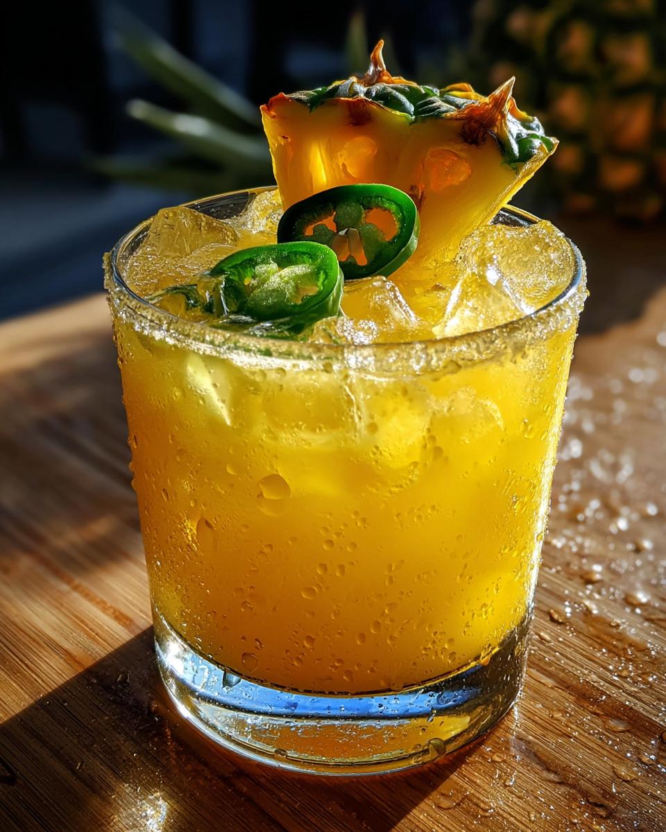 Pineapple Jalapeño Margarita Cocktail - detail 2