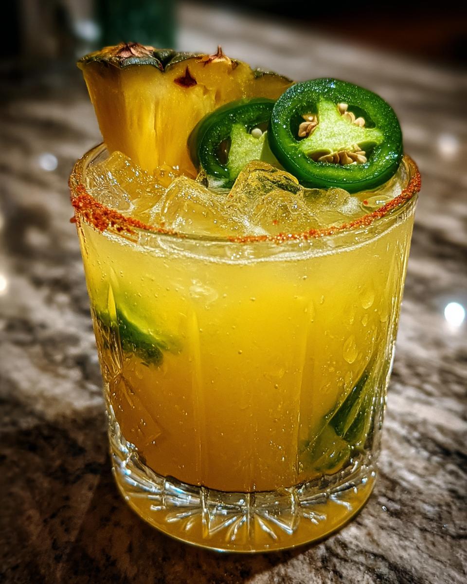Pineapple Jalapeño Margarita Cocktail - detail 4