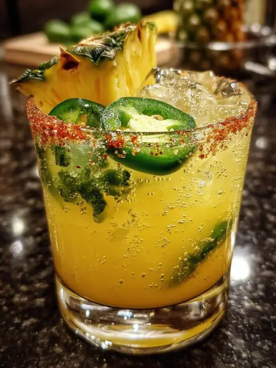 Pineapple Jalapeño Margarita Cocktail