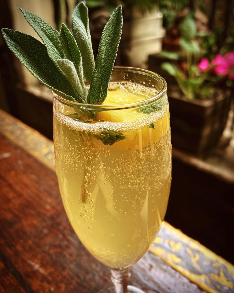 Pineapple Sage Champagne Fizz - detail 2