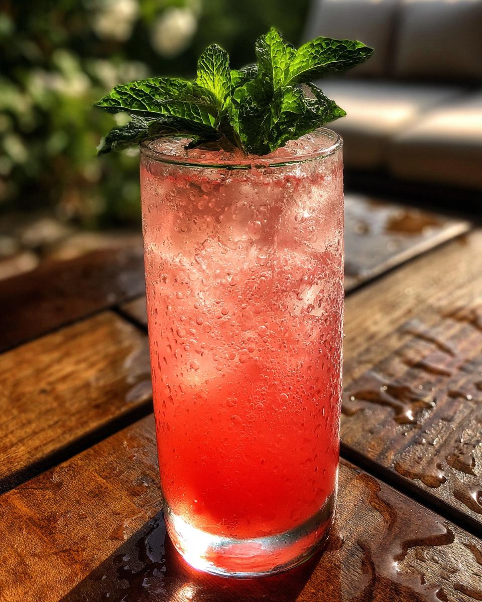 Rhubarb Rose Gin Cooler Cocktail - detail 4
