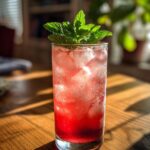 Rhubarb Rose Gin Cooler Cocktail