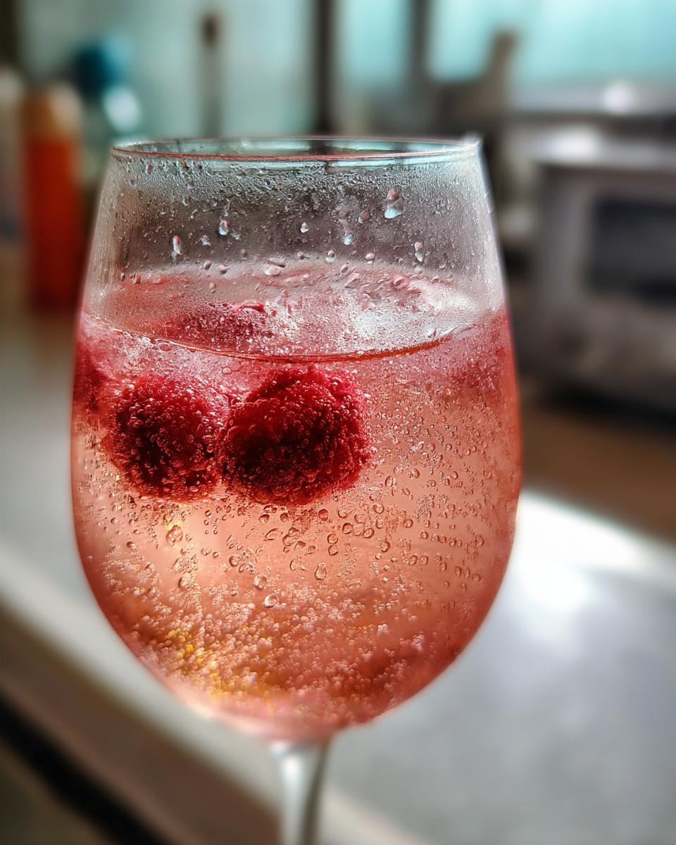 Rosé Spritz by the Pool with Frozen Berries and Sparkling Water - detail 1