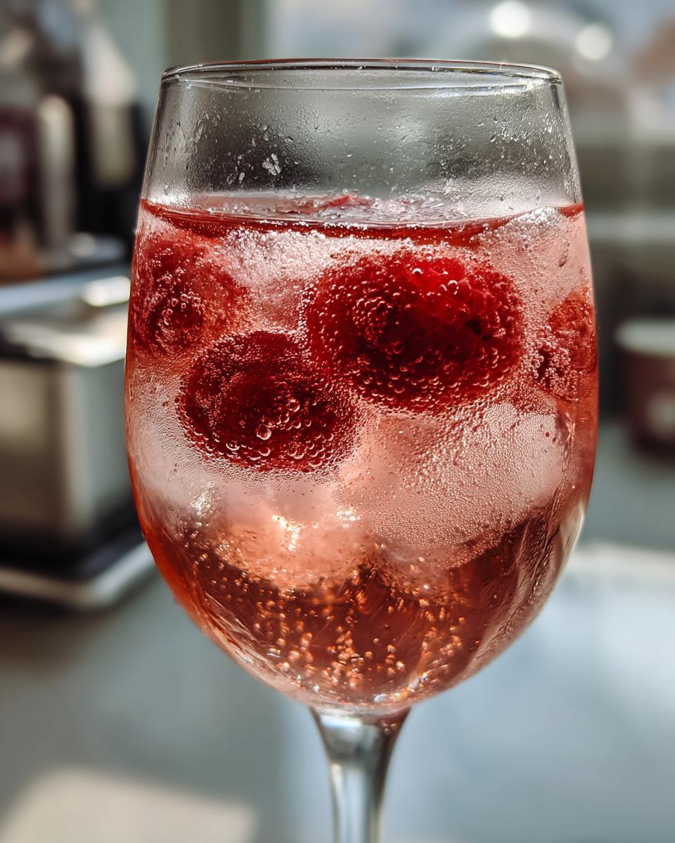Rosé Spritz by the Pool with Frozen Berries and Sparkling Water - detail 2