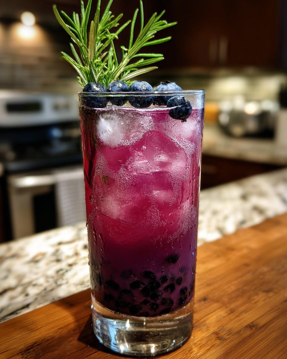 Rosemary Blueberry Blush Mocktail - detail 1