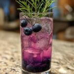 Rosemary Blueberry Blush Mocktail