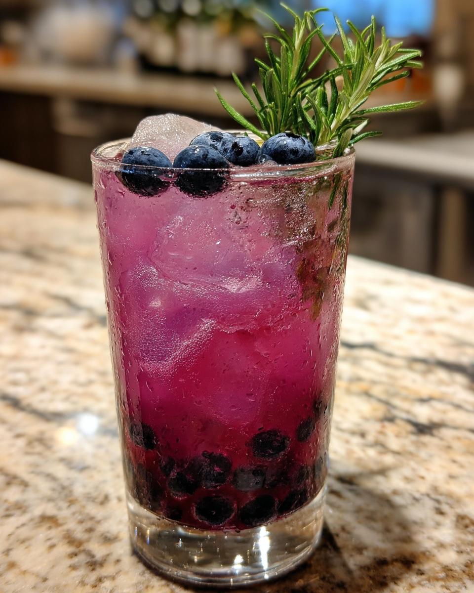 Rosemary Blueberry Blush Mocktail - detail 2
