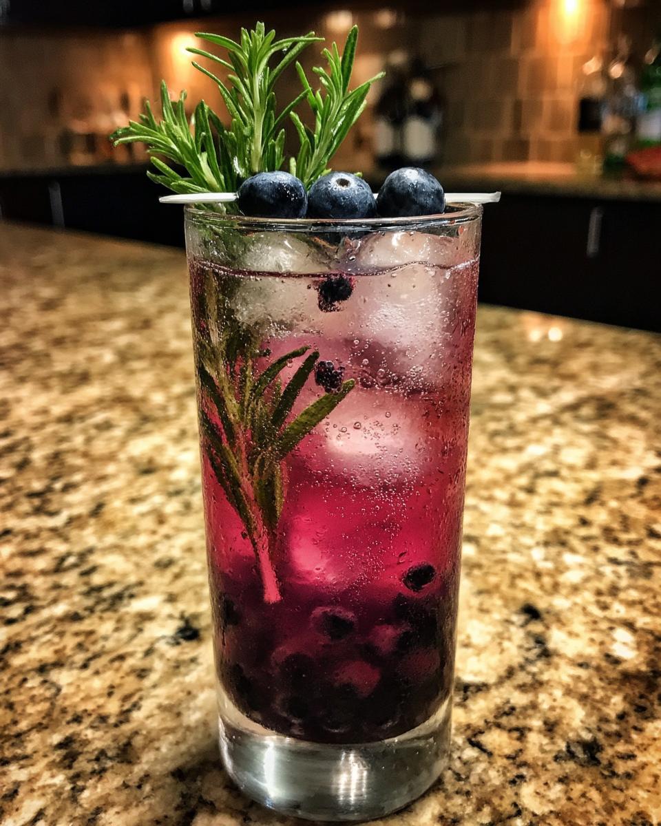 Rosemary Blueberry Blush Mocktail - detail 3