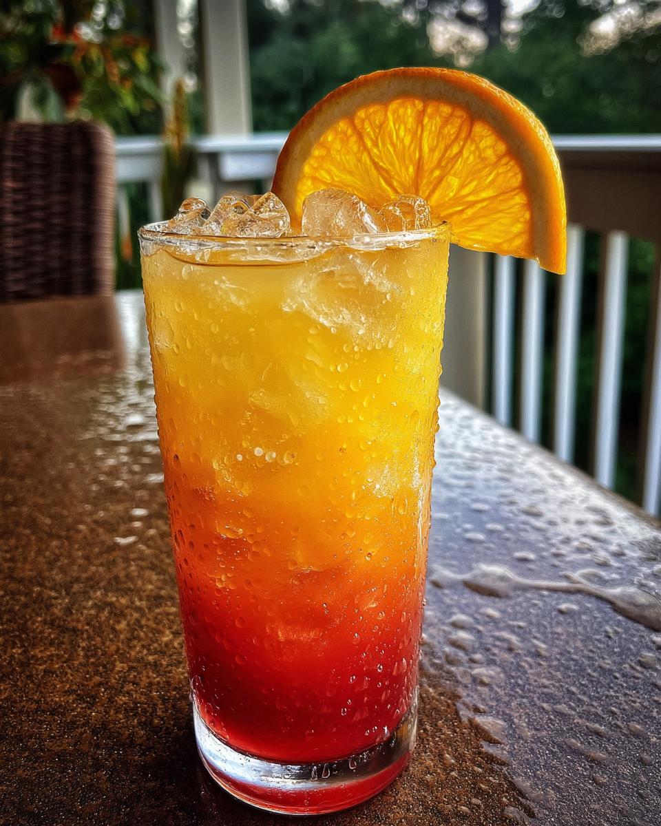Rum Sunset Cooler with Orange Juice and Grenadine - detail 1