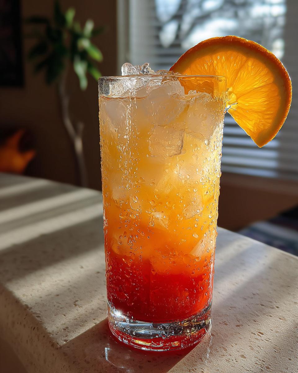 Rum Sunset Cooler with Orange Juice and Grenadine - detail 3
