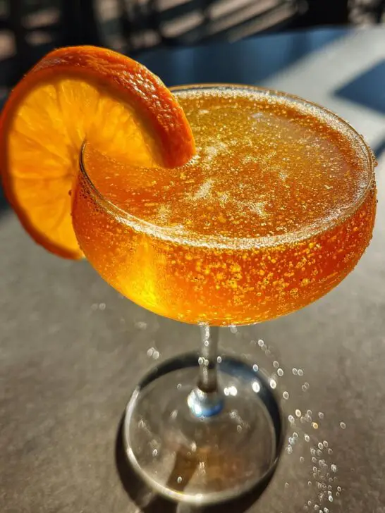 Saffron Orange Sparkler Cocktail