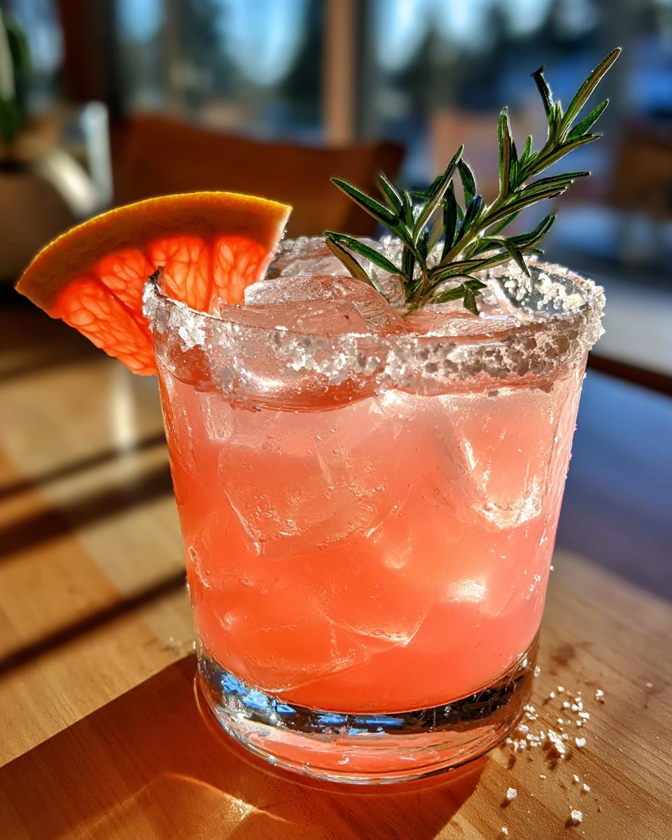 Salted Rosemary Paloma Mocktail - detail 1