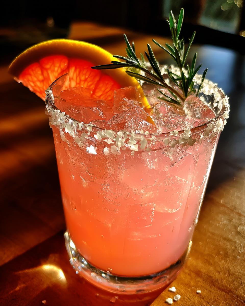 Salted Rosemary Paloma Mocktail - detail 2