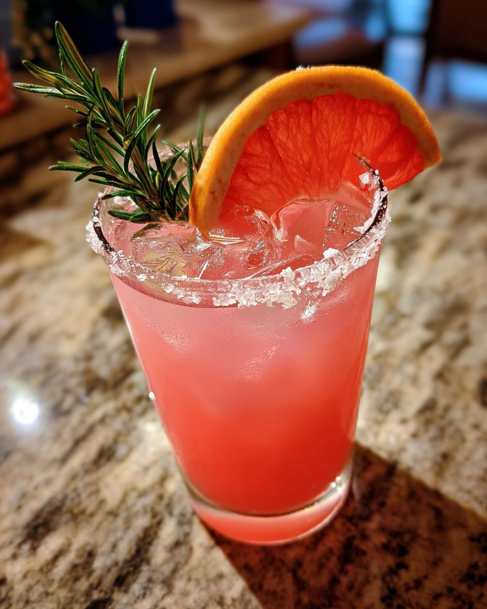 Salted Rosemary Paloma Mocktail - detail 4