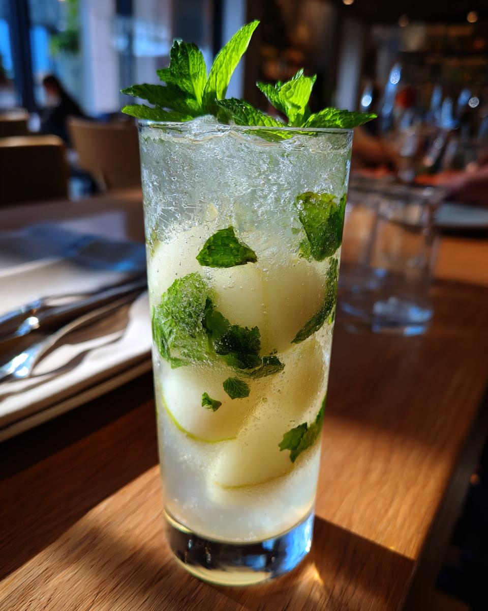 Sparkling Pear & Elderflower Cocktail - detail 1