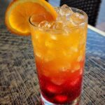 Spiced Plum Sunrise Cocktail